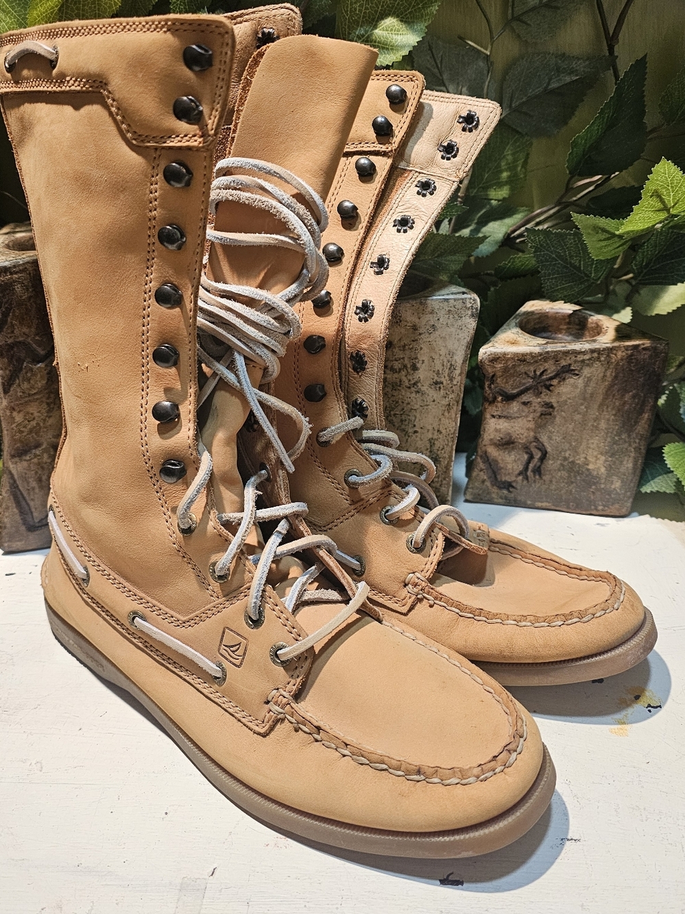 Sperry Leather Lace Up Boots Size 8.5